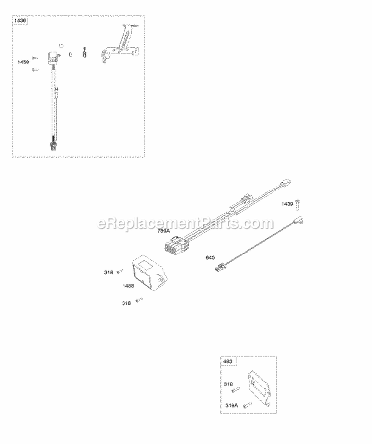 Ecu Module Diagram and Parts List for 44L977-0001-G5  Briggs and Stratton Engine